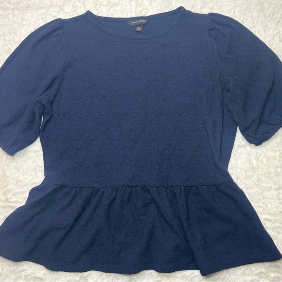 Banana Republic Tops - Banana Republic Navy Peplum Blouse